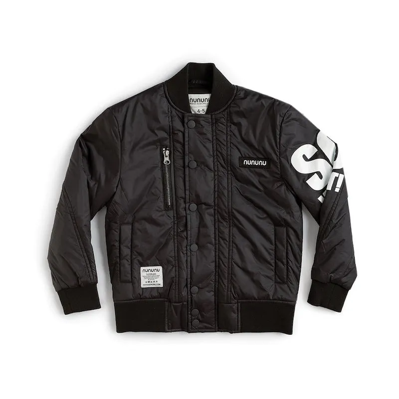 NUNUNU So What! Bomber Jacket Black