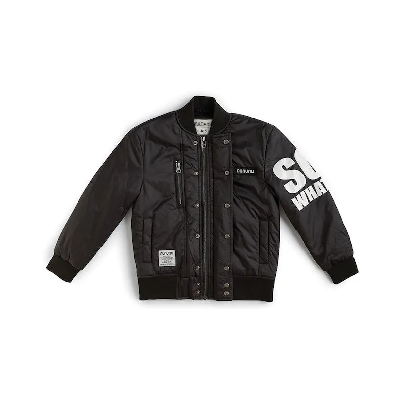 NUNUNU So What! Bomber Jacket Black