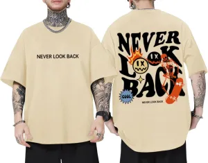 Oversized Graphic Tshirt for Men Letter Print Vintage T Shirt Casual Loose Fit Retro Tees Streetwear Shirts Tops