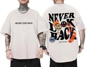 Oversized Graphic Tshirt for Men Letter Print Vintage T Shirt Casual Loose Fit Retro Tees Streetwear Shirts Tops