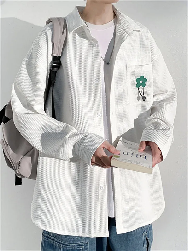 Pure Long Sleeve Solid Fashionable Shirts Men's Jackets