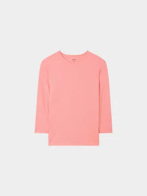 RIBBED HIGH V 3Q-PINK