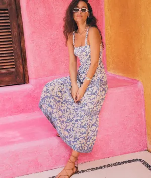 Selene Maxi Dress- Twilight Blue Flora