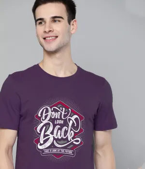 Semantic Graphic Cotton T-shirt - Dont Look Back