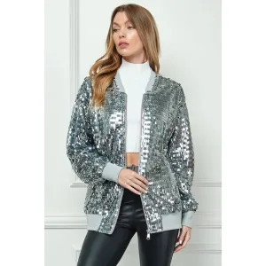 Sequin Bomber Jacket