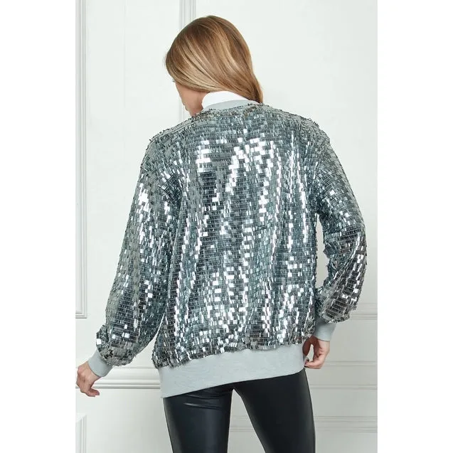 Sequin Bomber Jacket