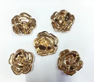 Shiny Classic 50mm(80L) Fashionable Flower Metal Buttons