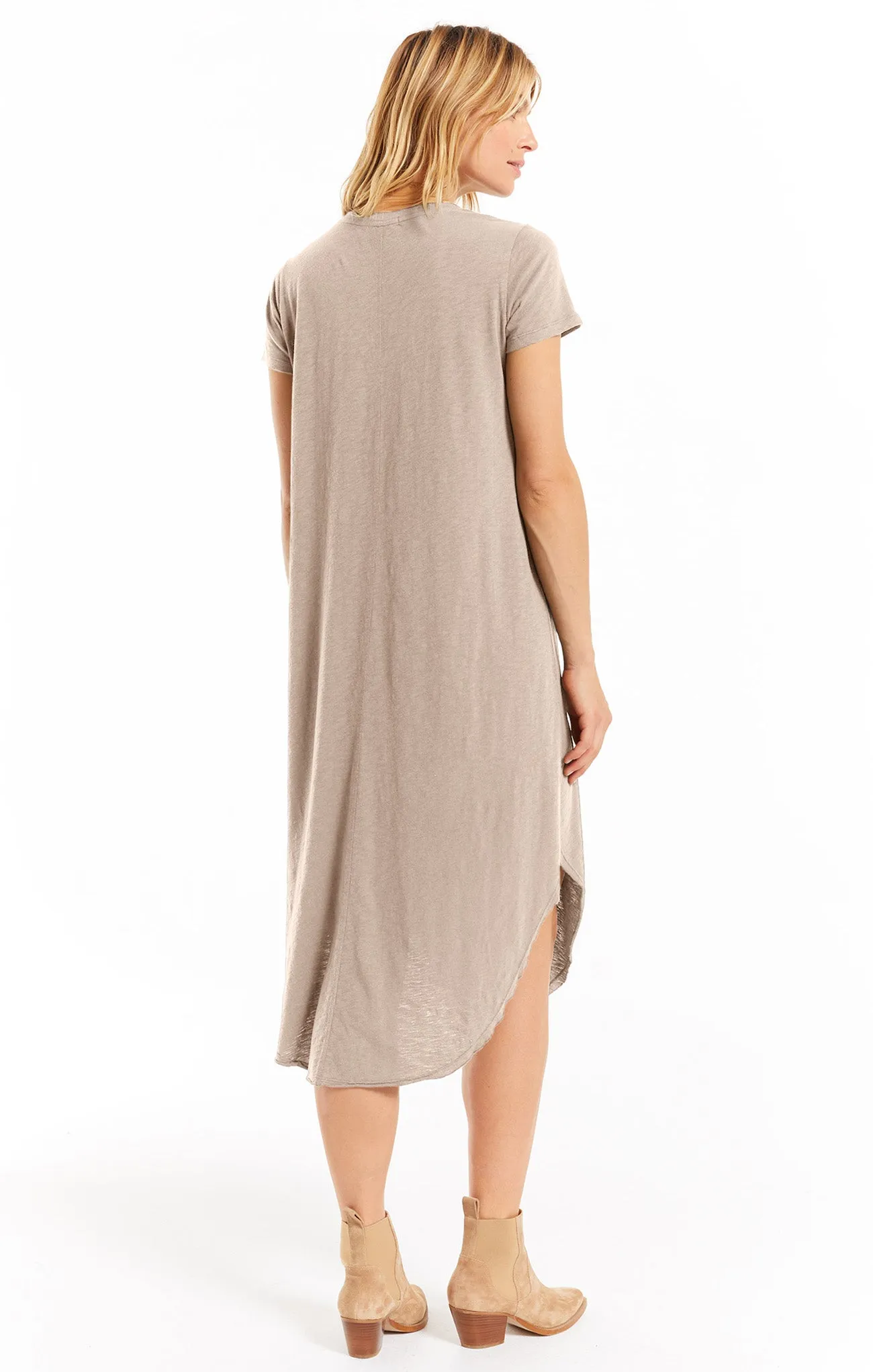 Short Sleeve Reverie Slub Dress