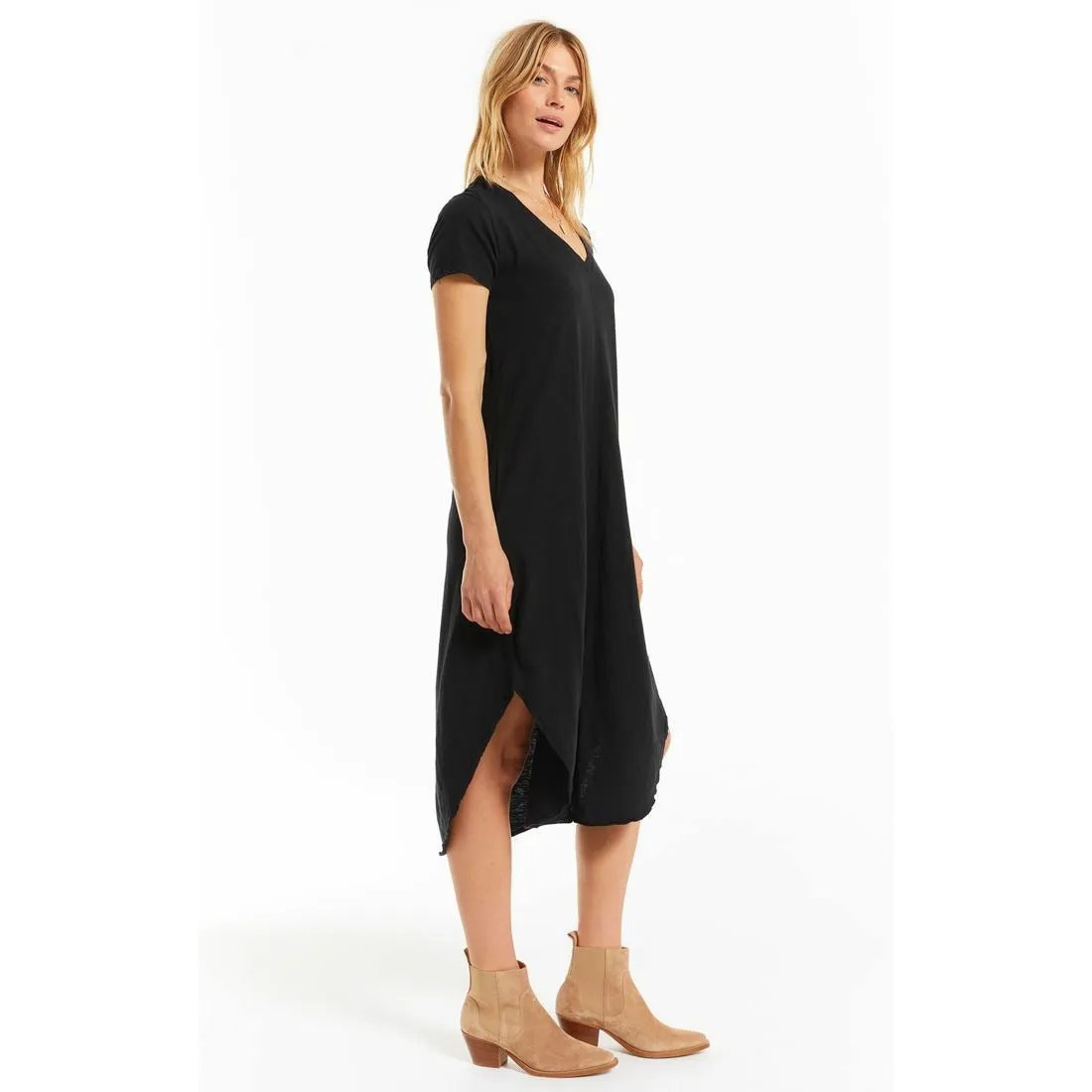 Short Sleeve Reverie Slub Dress