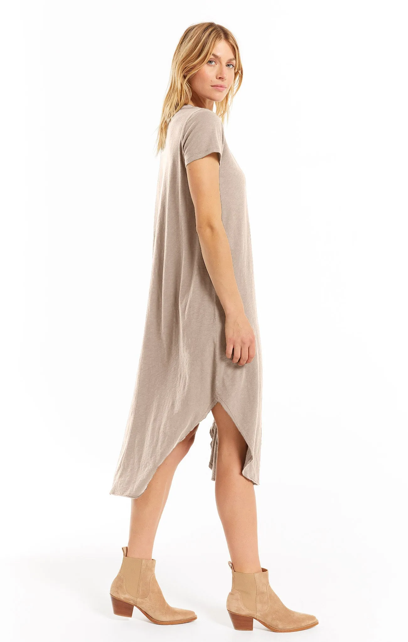 Short Sleeve Reverie Slub Dress