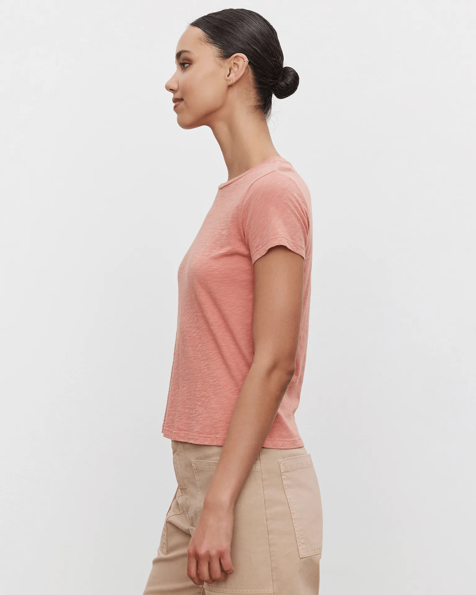 Sierra S/S Crew Neck Top in Roseberry