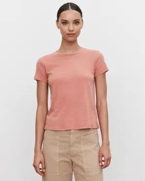 Sierra S/S Crew Neck Top in Roseberry