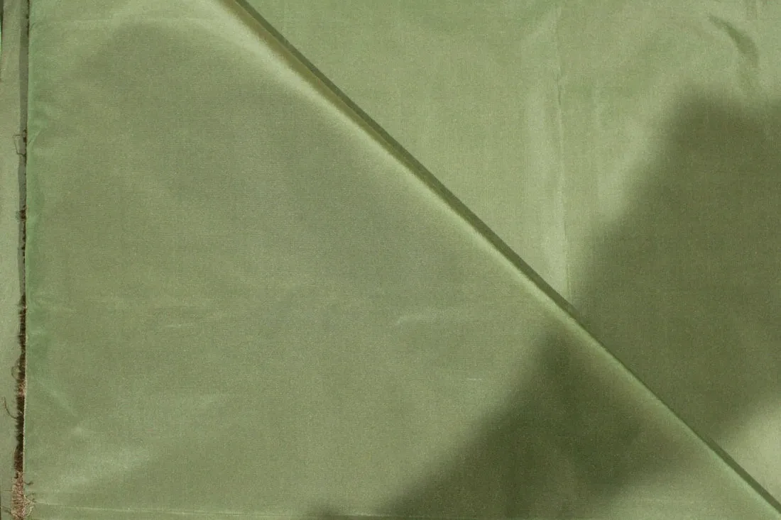 Silk taffeta fabric iridescent dusty green x brown 54&quot; 30MM TAF298[2]