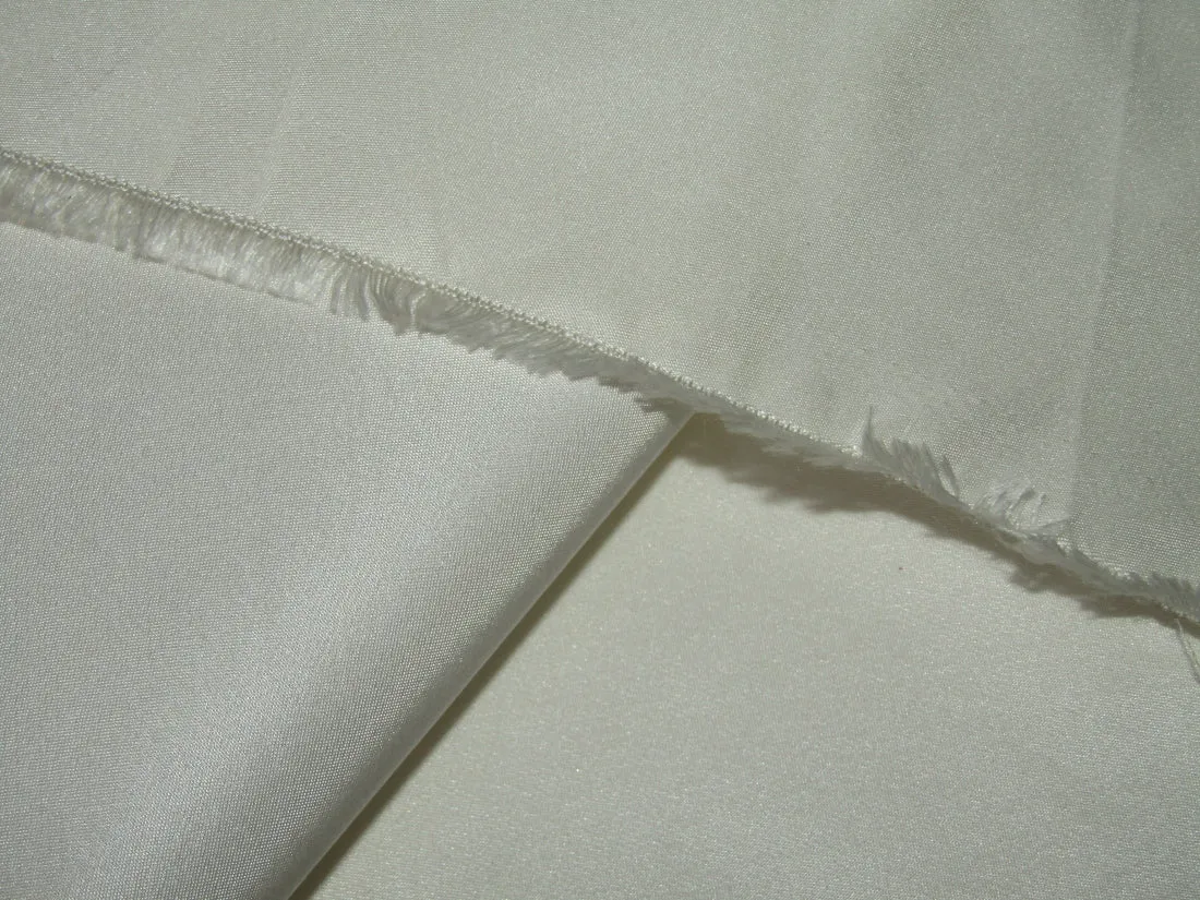 silk taffeta fabric  ivory satin weave color 54" wide TAF96[4]