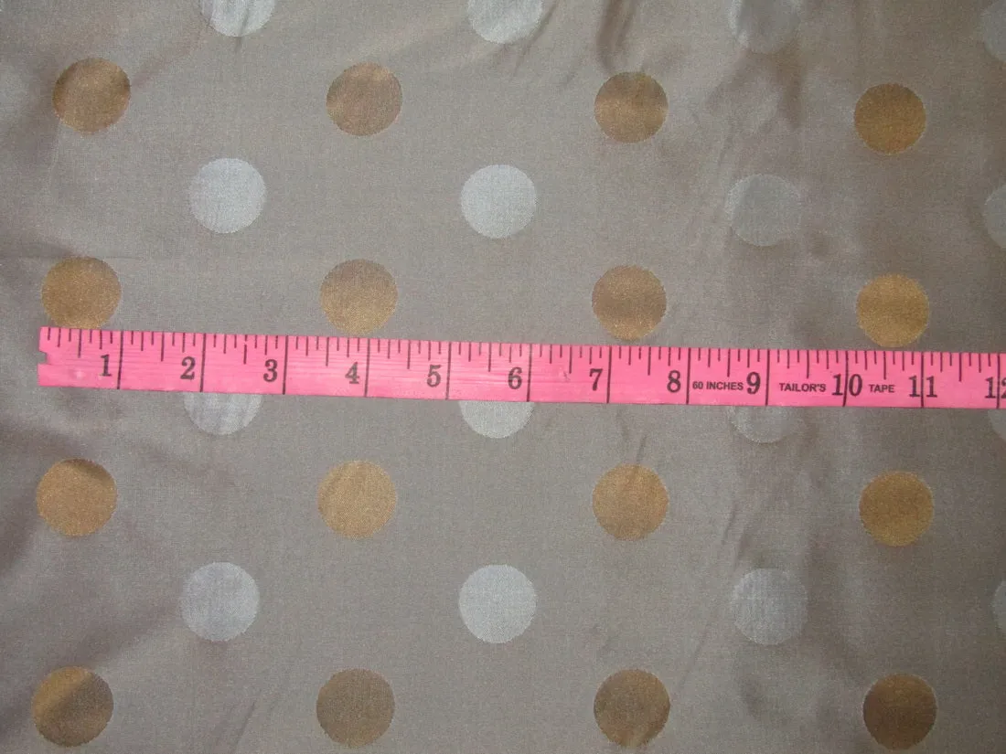 Silk taffeta jacquard fabric iridescent blue brown DAMASK 54" wide TAFJ28a