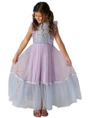 Sky Lilac Elodie Maxi Party Dress, Sizes 12M-14