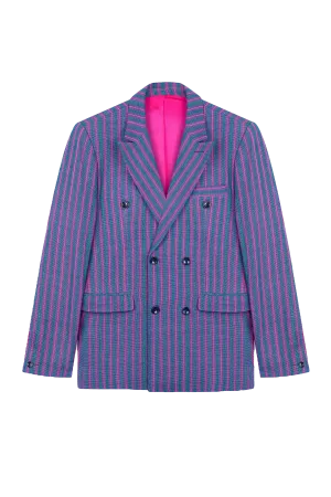 The Miles II double-breasted suit jacket with corozo nut buttons