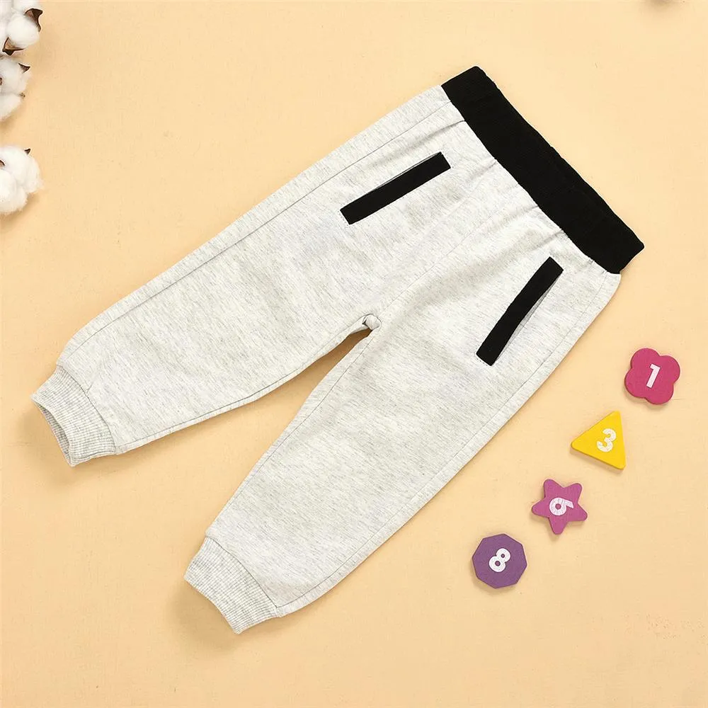 Toddler Girls Letter Printed Long Sleeve Top & Pants Wholesale Boys Clothes