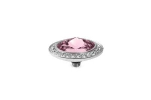 Tondo Deluxe Light Rose 16mm Crystal Bordered