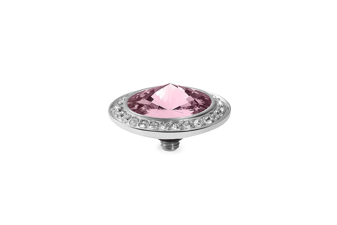 Tondo Deluxe Light Rose 16mm Crystal Bordered