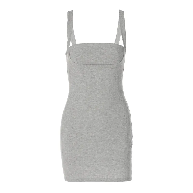 Versatile Pure Desire Halter Neck Striped Bodycon Dress