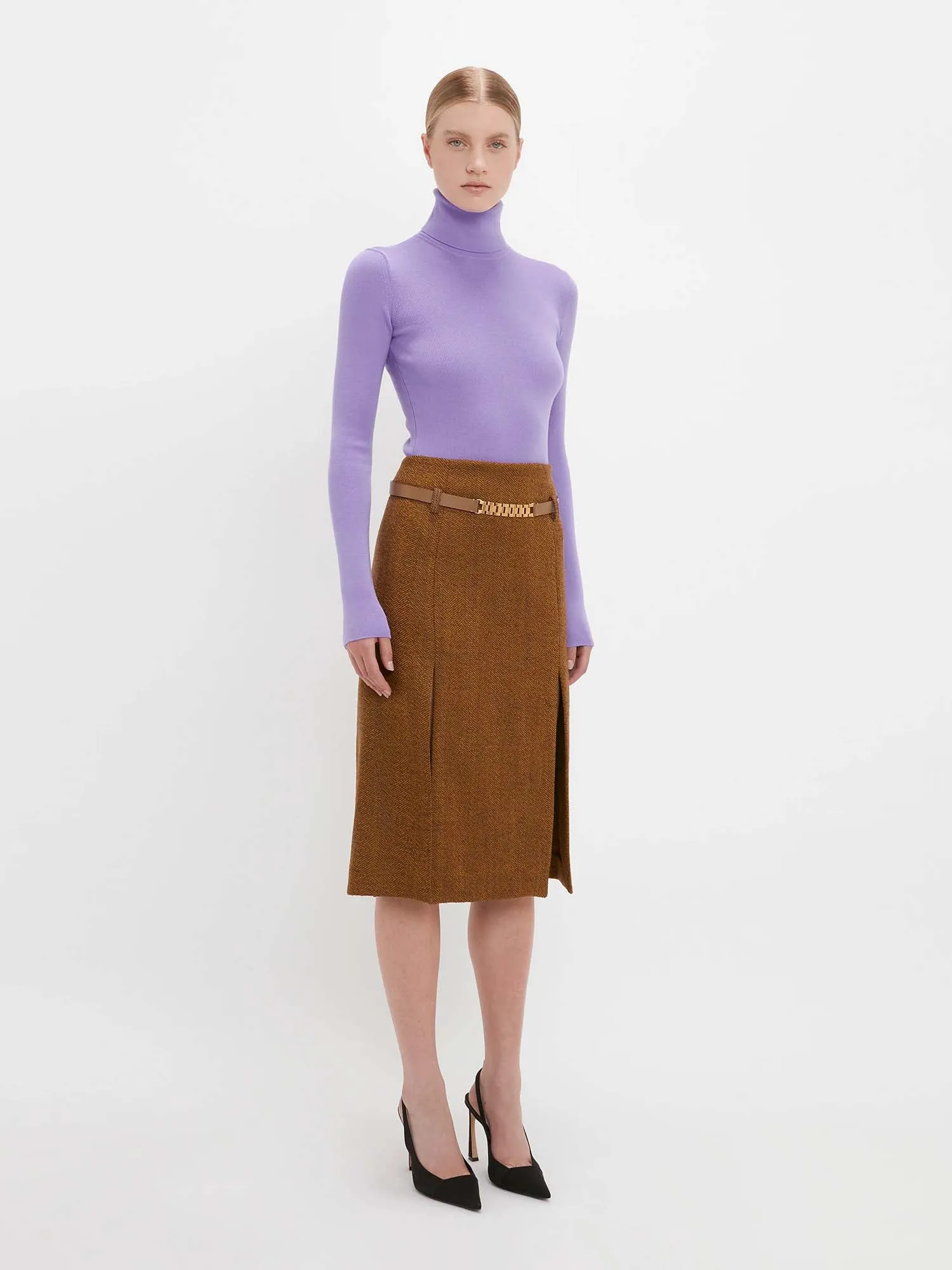 Victoria Beckham Knitted Polo Neck Jumper