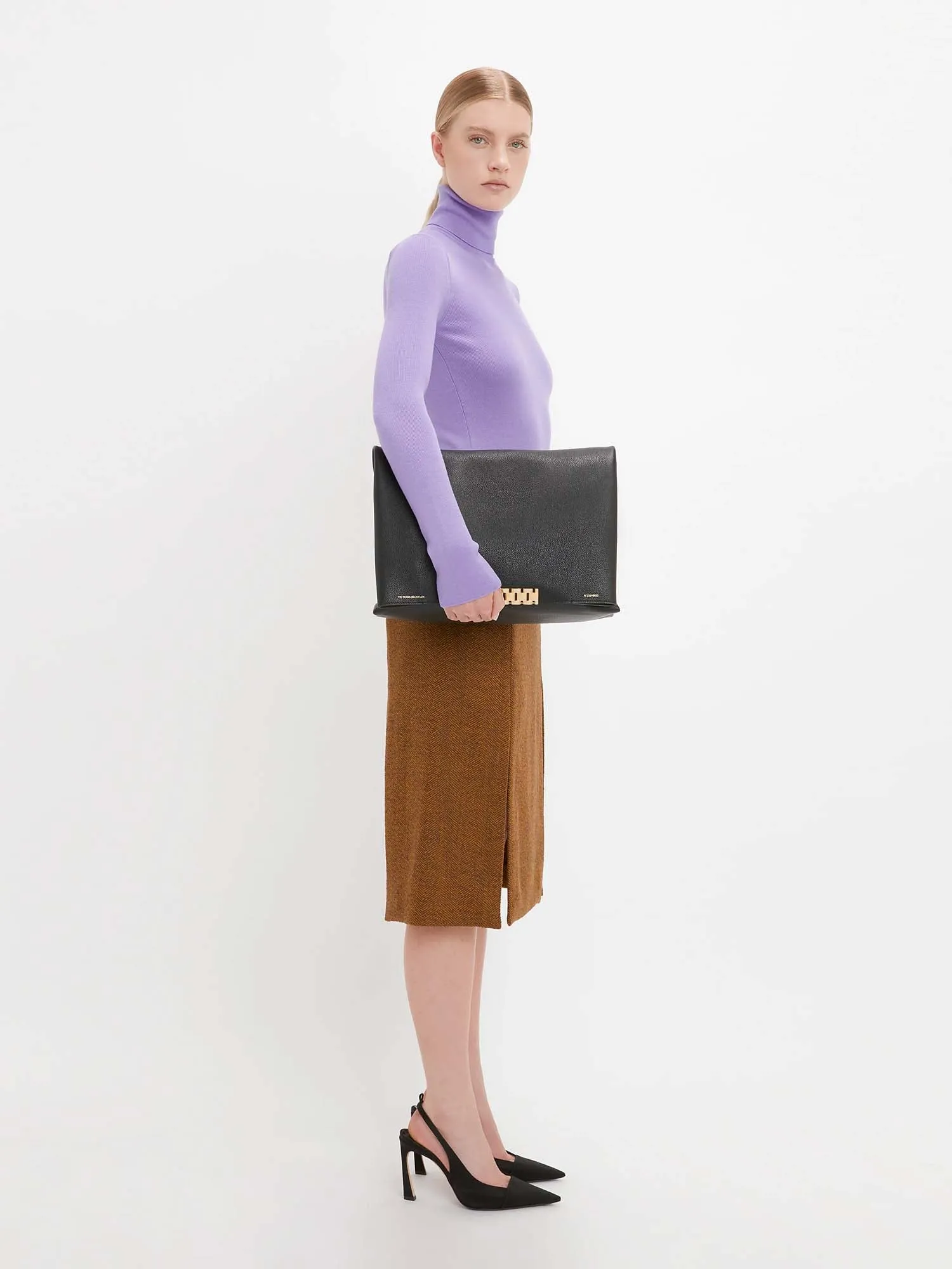 Victoria Beckham Knitted Polo Neck Jumper