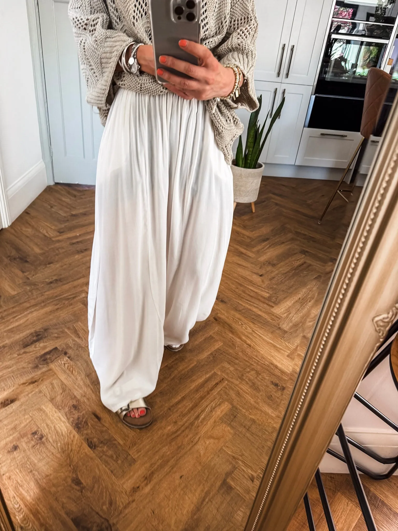Wide Leg Beach Trousers