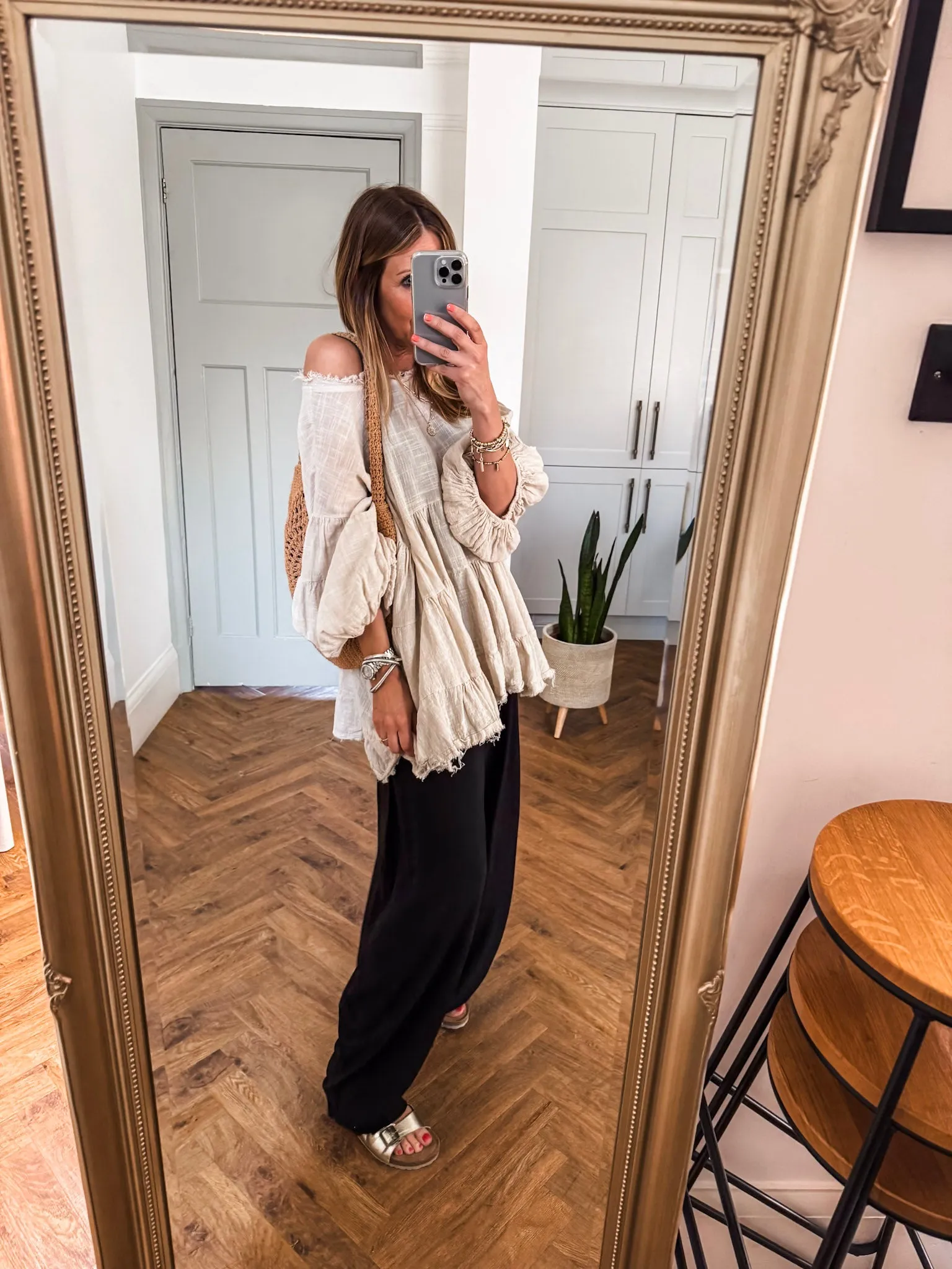 Wide Leg Beach Trousers