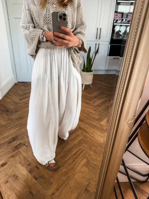 Wide Leg Beach Trousers