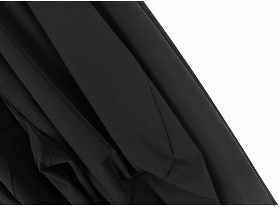 Women High Elastic Waist Black Pleated Long Harem Pants Loose Fit Trousers