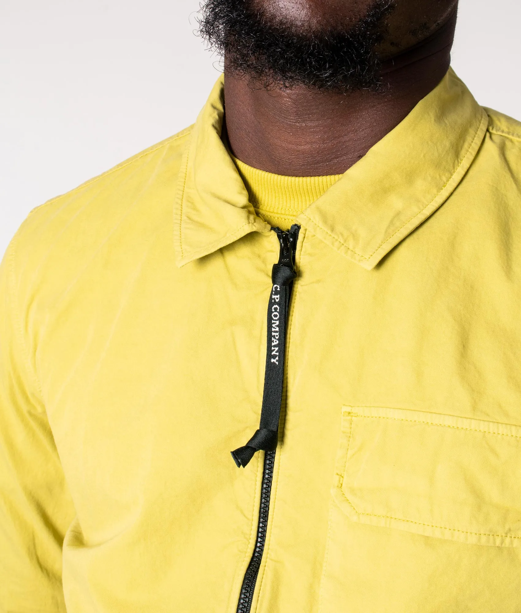 Zip Through Gabardine Overshirt