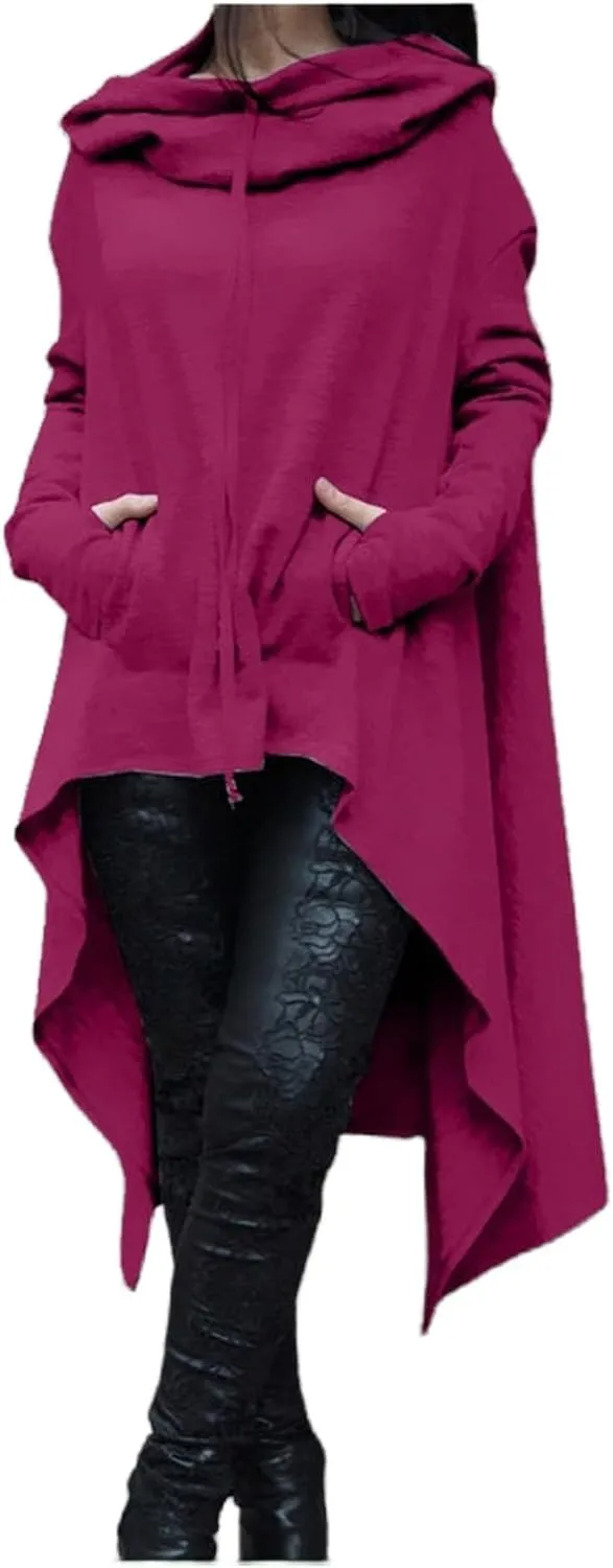 ZWRXW Women Pullover Hoodies Sweatshirt Long Sleeve Oversize Top Shirt Dress